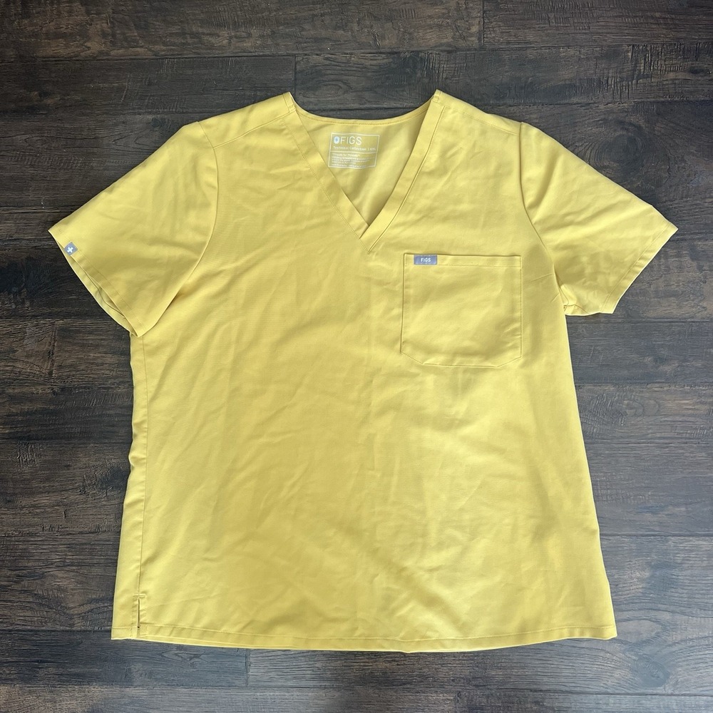 Figs 2XL mustard Yellowone pocket Catarina Technical Collection Tree Logo Unisex - Picture 2 of 5